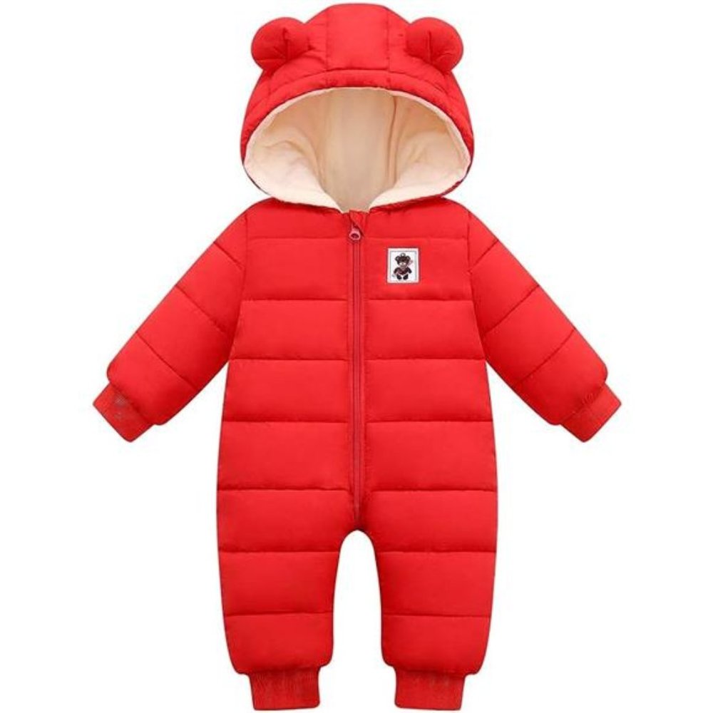 Cute Baby Boys Girls Snowsuit - RED Newborn Winter Coat Toddler Clothes